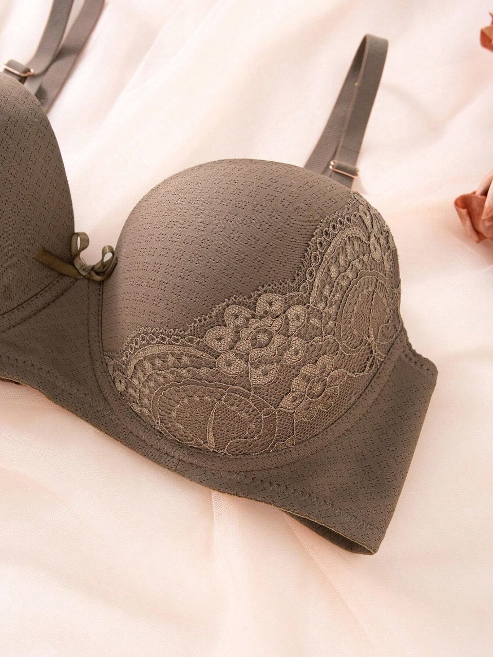 Women's Bra With Underwire And Padded Cups, Coffee Brown, Sold Separately