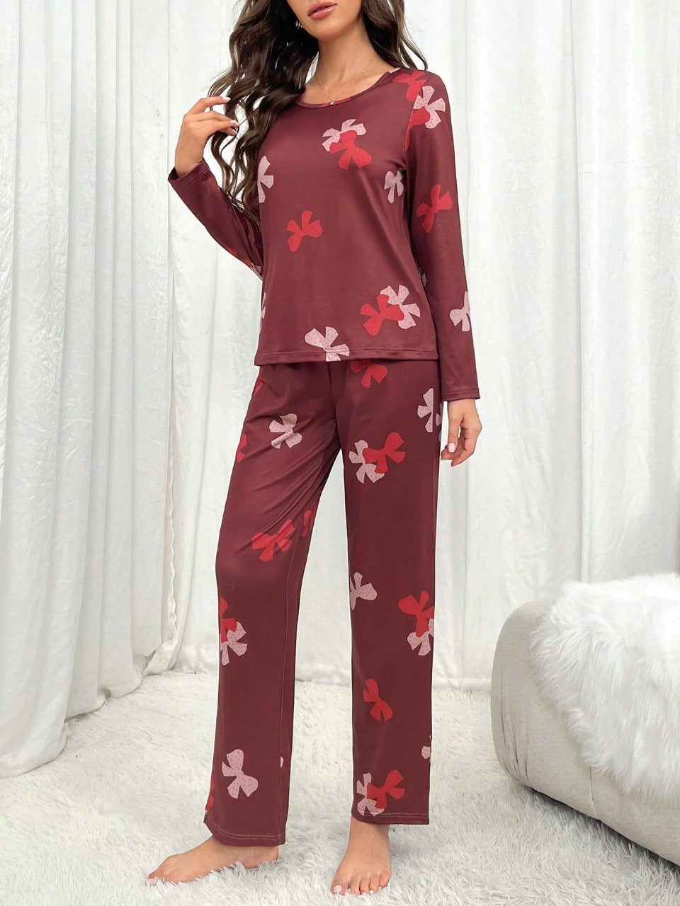 Bow Print PJ Set