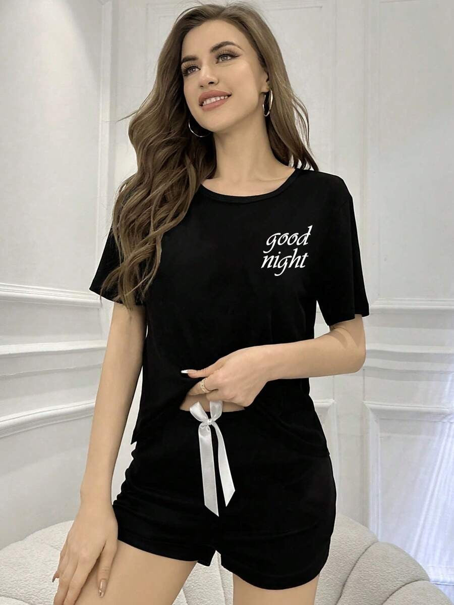 Women's Letter Printed Pajama Set