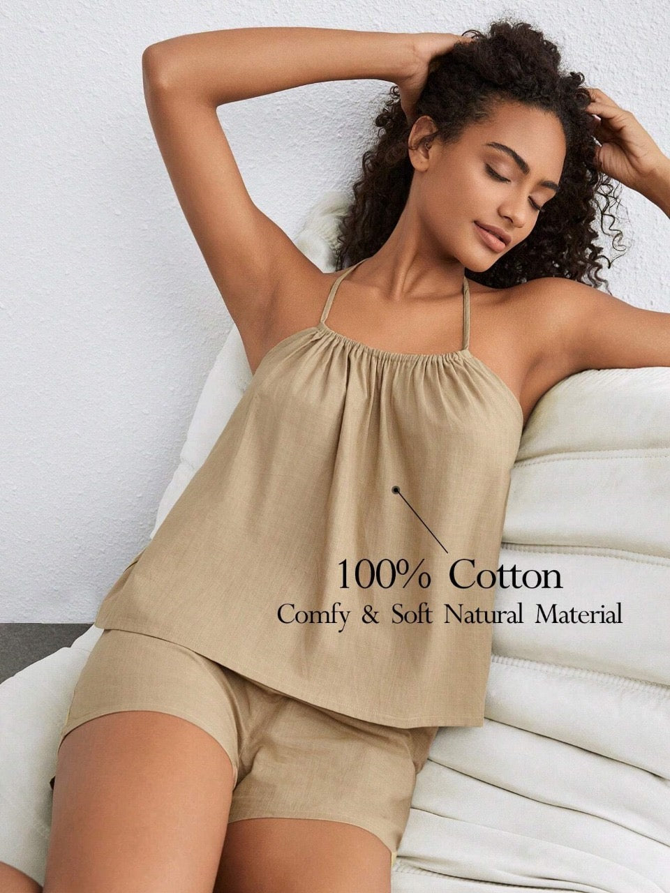 Leisure Women's Solid Color Home Clothing Set