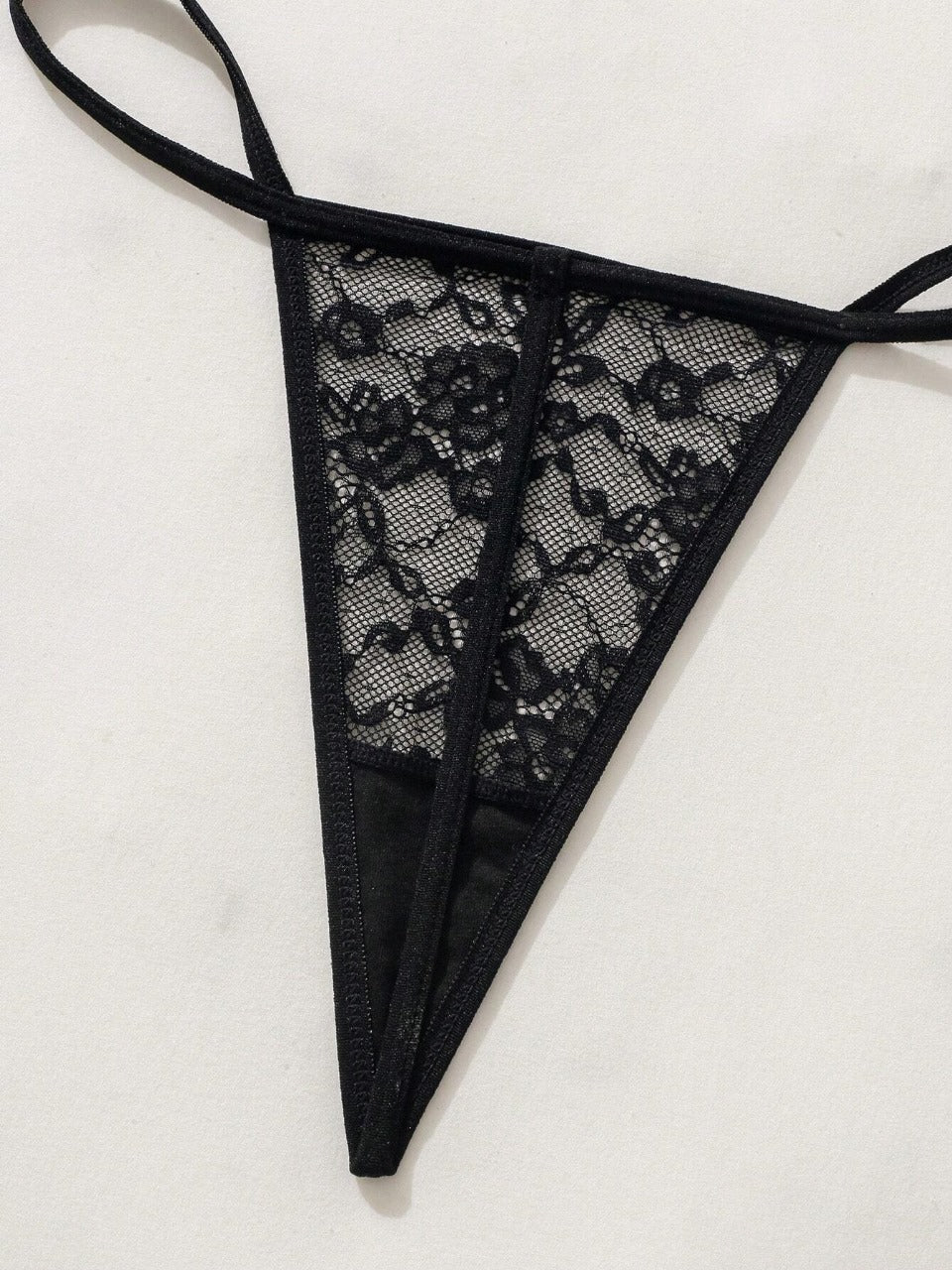Women's Lace Hollow Out Babydoll Lingerie Dress