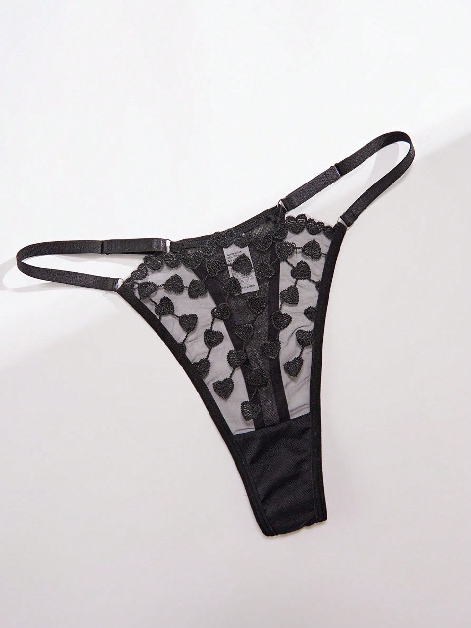 Women'S Sexy Lingerie Set With Heart-Shaped Embroidery (Valentine'S Day Style)