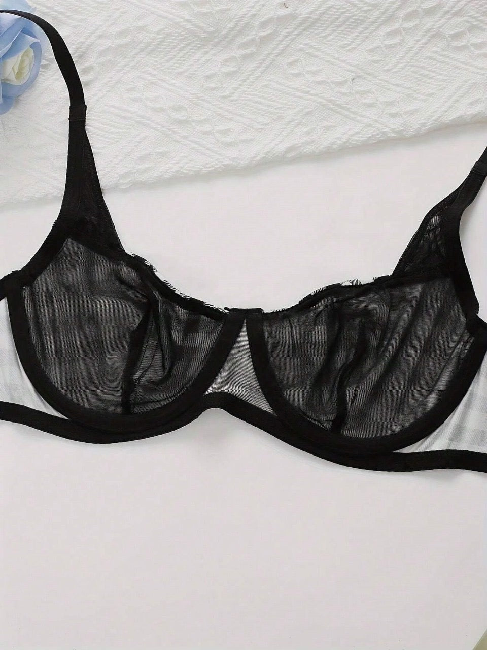 Women's Thin Printed Push Up Bra Underwired Bra And Panties Set
