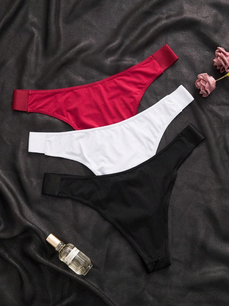 3pack Solid Metal Decoration Panty