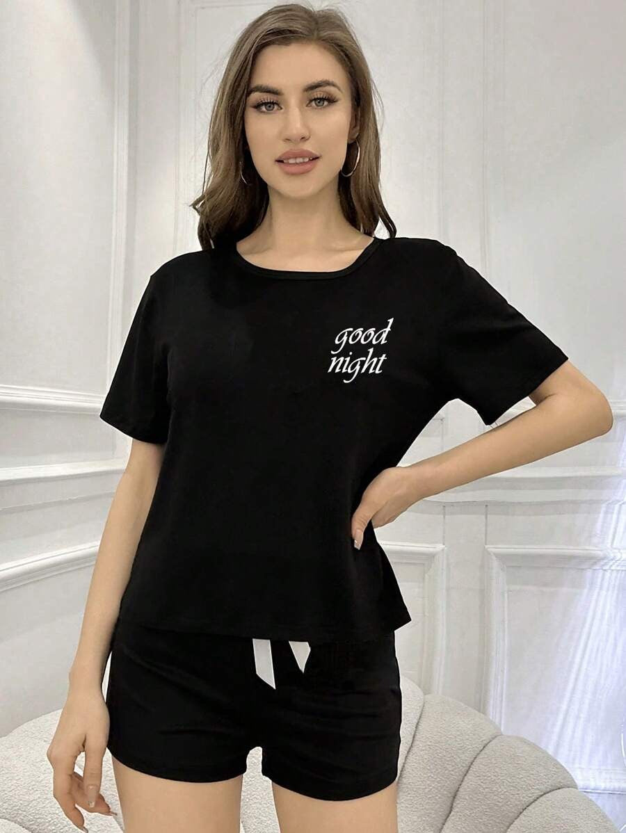 Women's Letter Printed Pajama Set