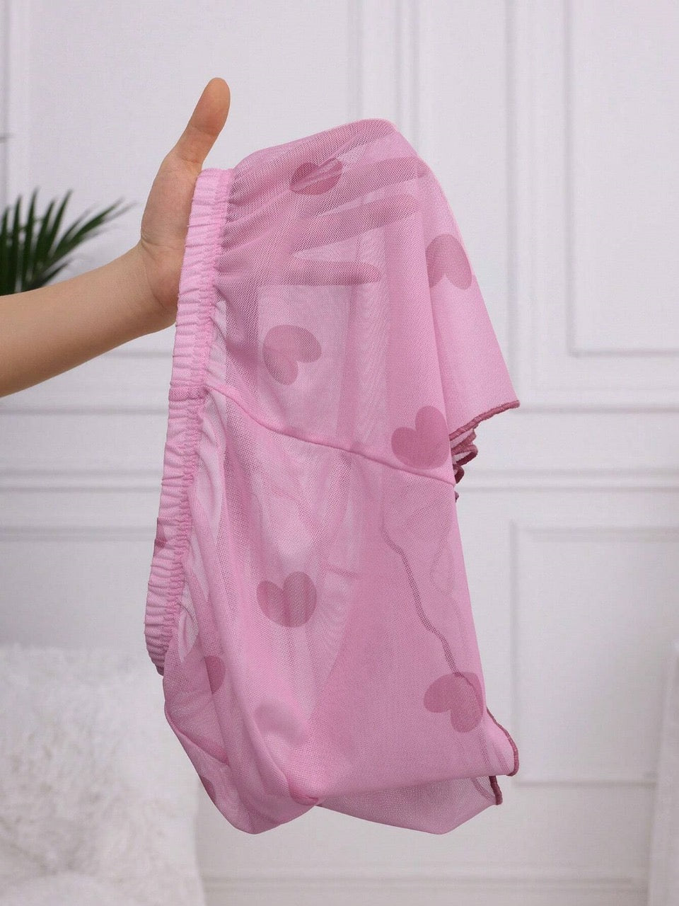 Ladies' Heart Shaped Print Pajama Set