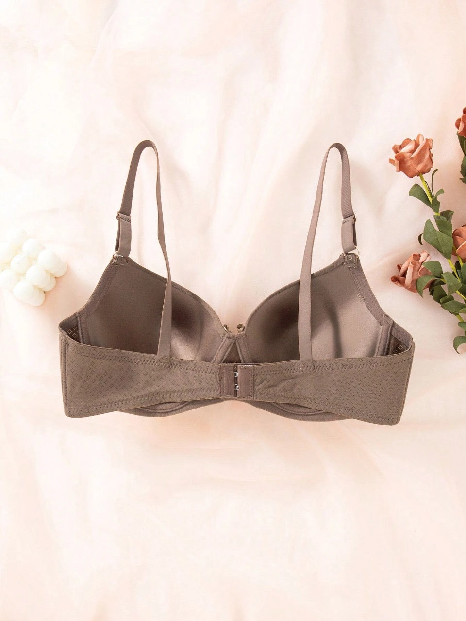 Women's Bra With Underwire And Padded Cups, Coffee Brown, Sold Separately