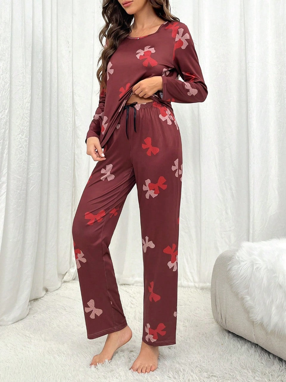 Bow Print PJ Set