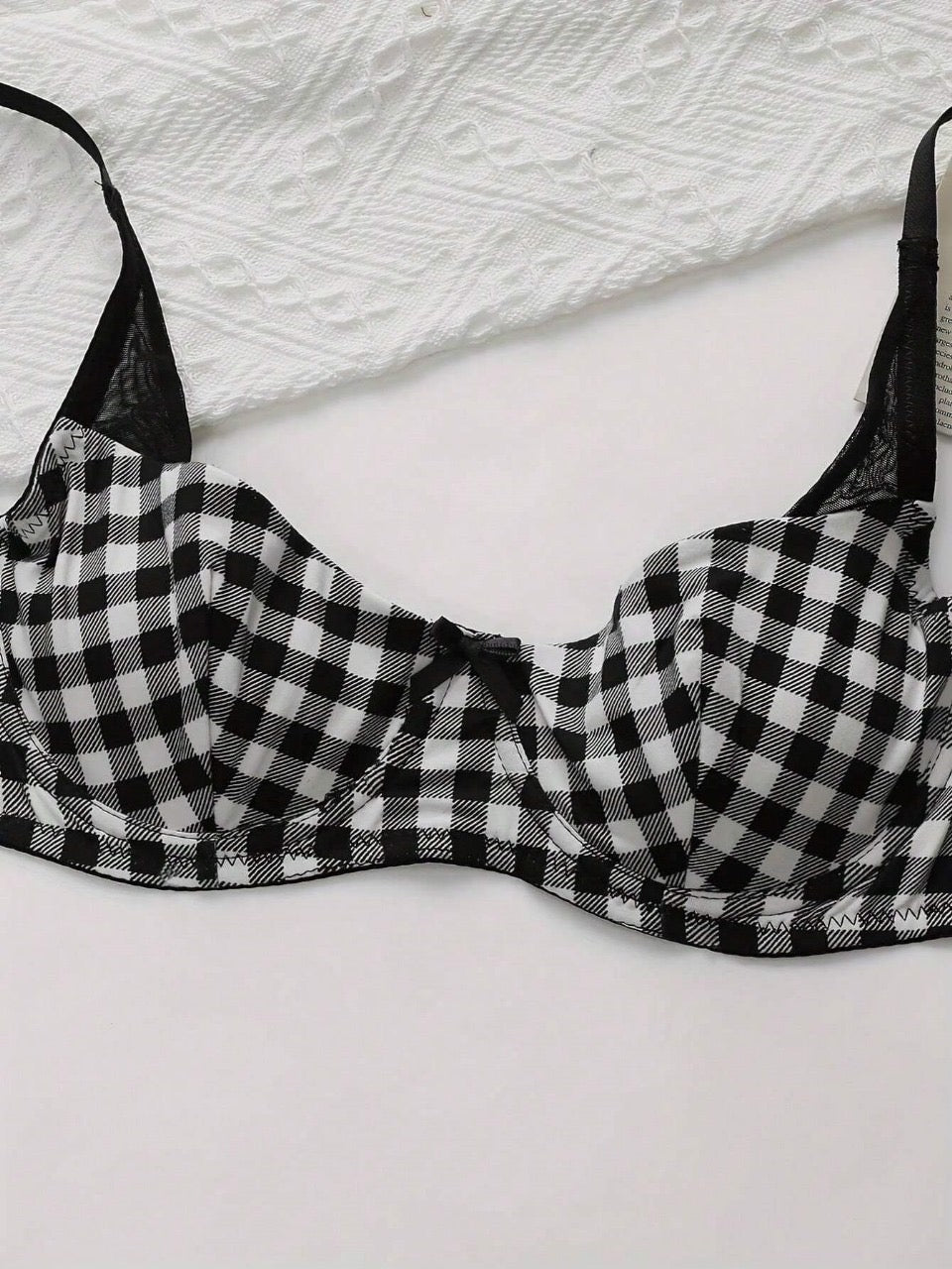 Women's Thin Printed Push Up Bra Underwired Bra And Panties Set