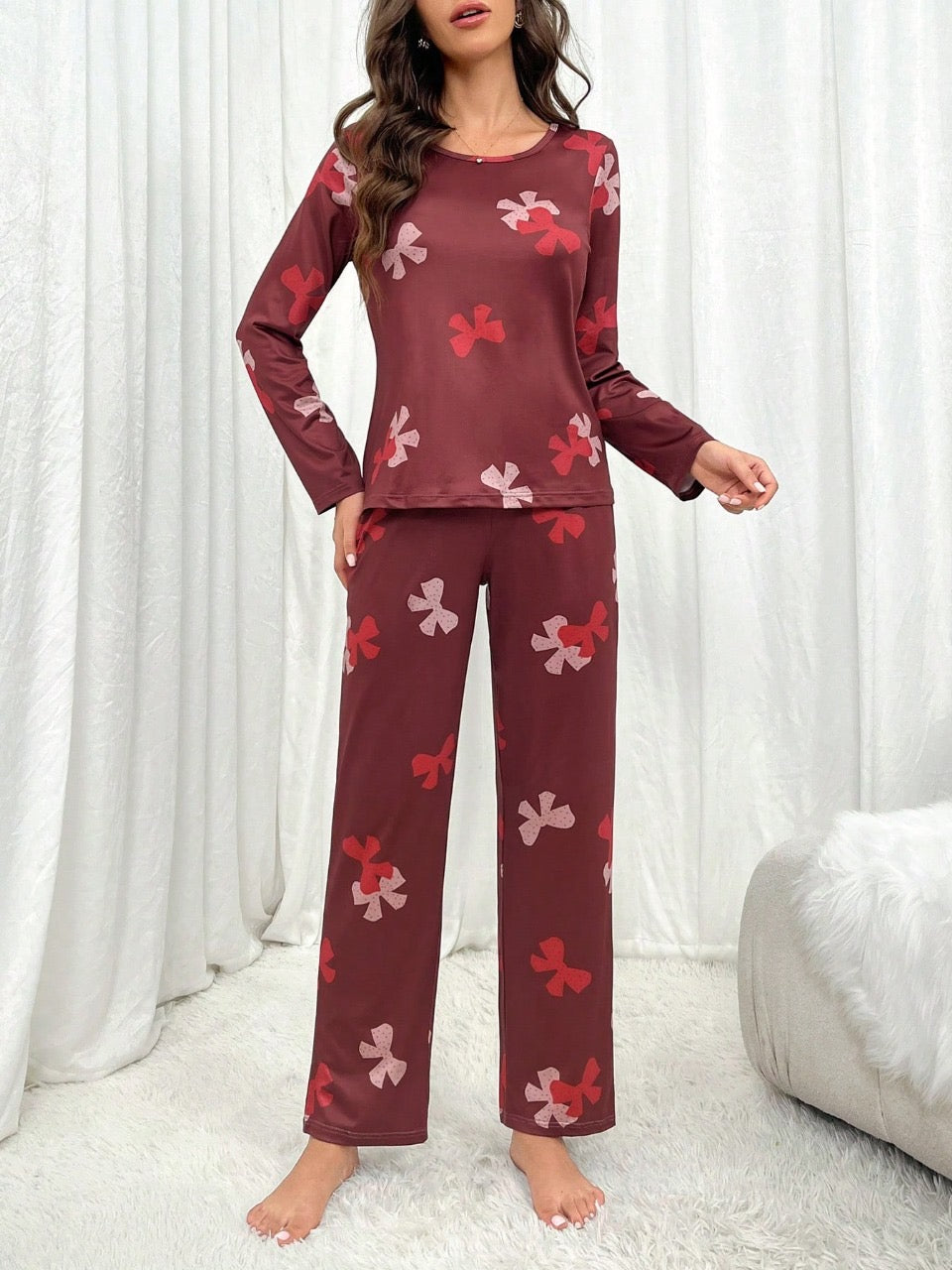 Bow Print PJ Set