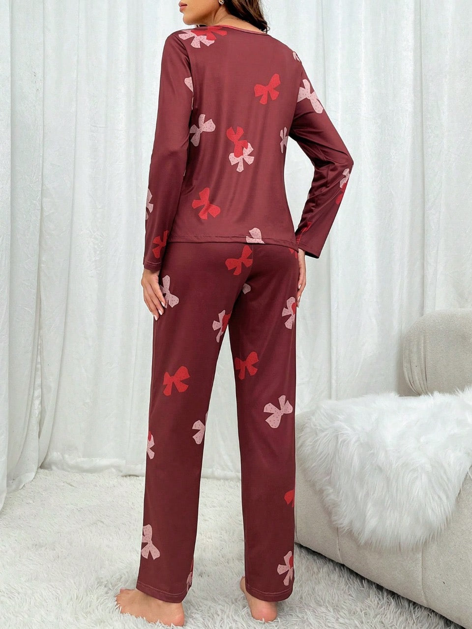 Bow Print PJ Set