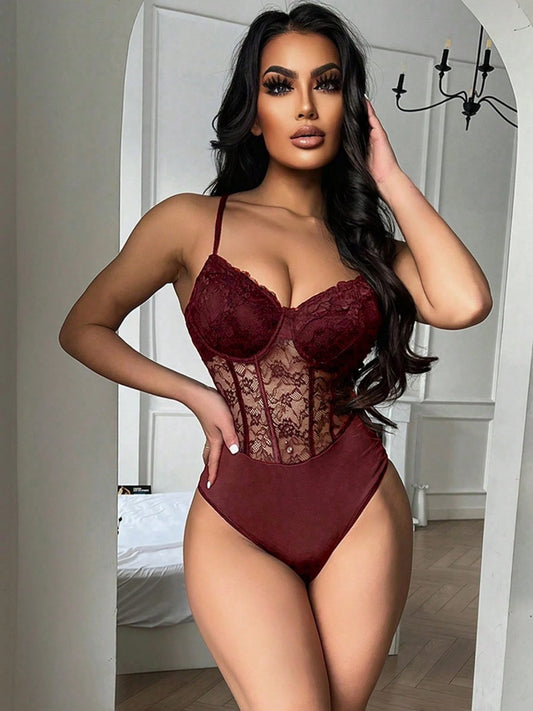 Zolique Lace Patchwork Sheer Camisole Camisole