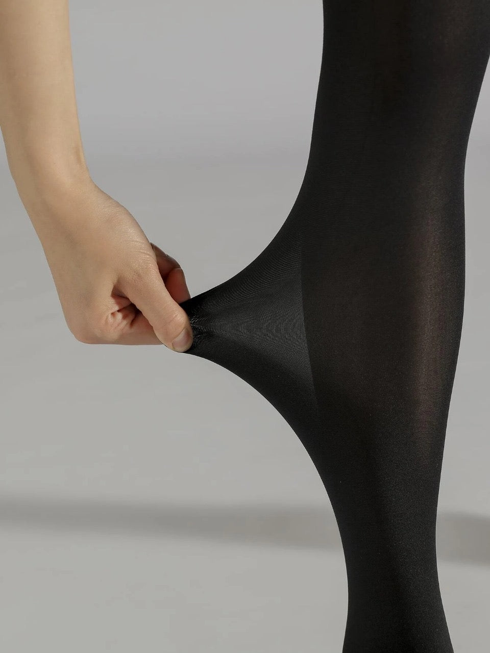 1pair Geometric Pattern Black Tights