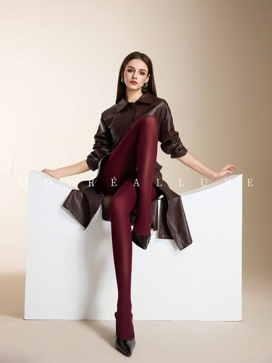 1pc Classic Versatile Everyday Commute & Night Club Wear Silky Premium Angola Red Pantyhose