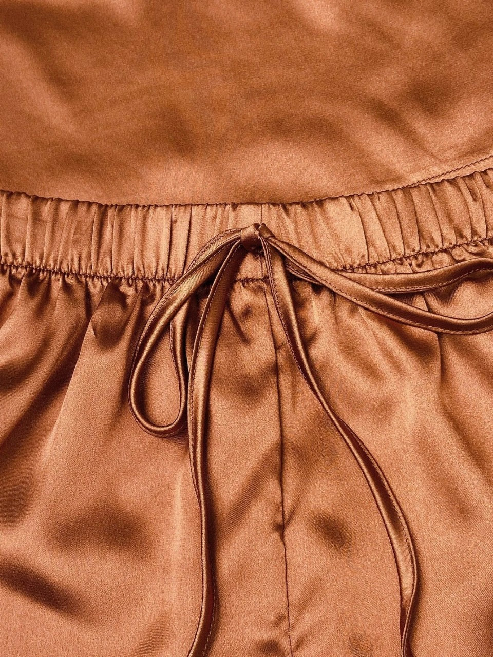 Satin Cami Top & Tie Waist Shorts & Pants & Hairband PJ Set